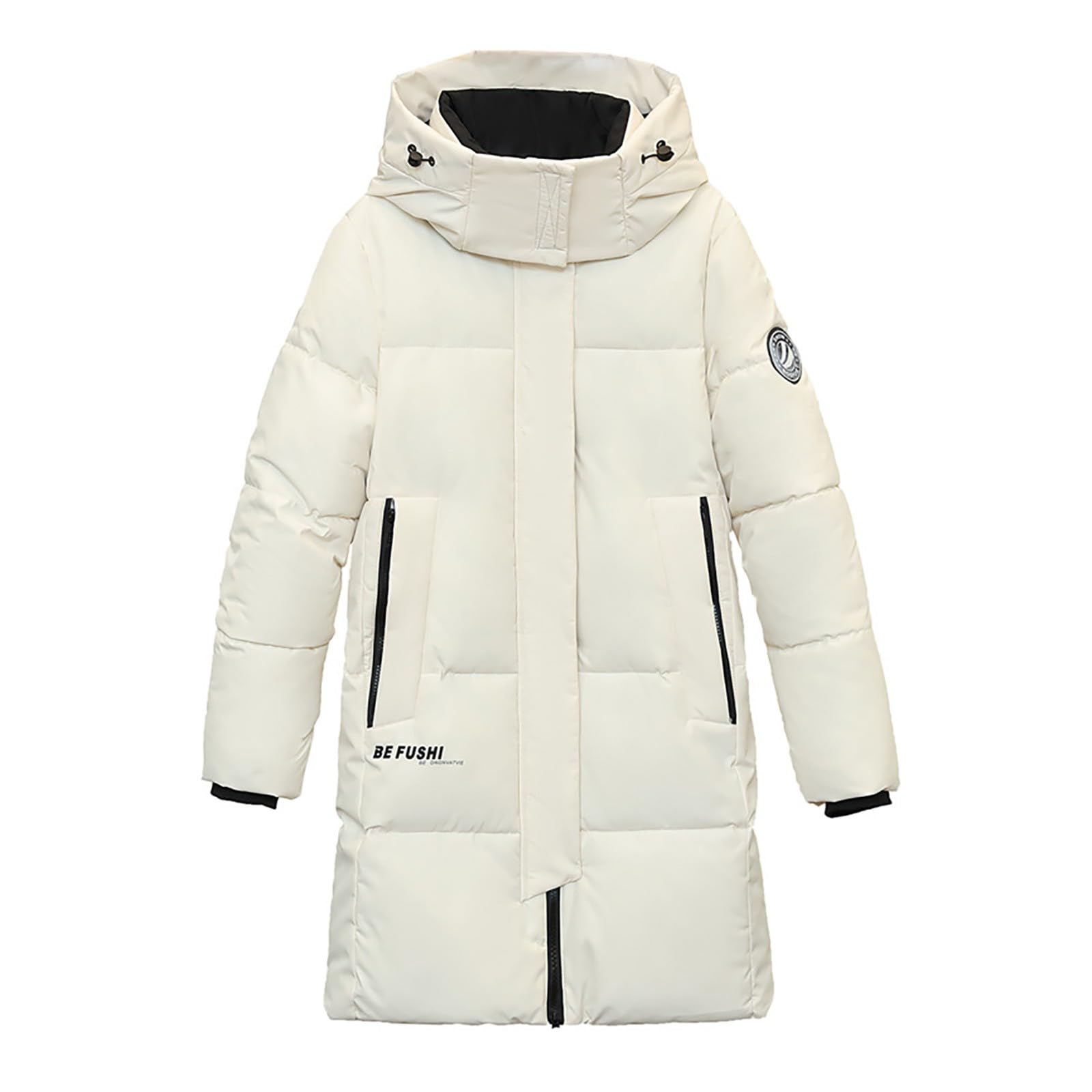 Women's Down Jacket, Long Winter Coat, Lined Winter Jacket with